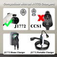 thumbnail image 7 of 48A 25ft J1772 EV Extension Cord,J1772 Extension Cord Compatible with All SAE J1772 Chargers, Suitable for J1772 EVs/PHEVs, 7 of 7