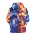thumbnail image 7 of Chaqlin Ice Fire Flame Wolf Youth Athletic Top Zip Up Hoodie Long Sleeve with Pockets Lightweight Sports Jacket Boys Size 8-10, 7 of 7