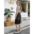 thumbnail image 2 of OYYN Girls Jean Shorts Baggy Wide Leg Cute Y2K Retro Washed Denim Shorts for Teen Girl Trendy Distressed Streetwear 13-16Y, 2 of 6