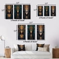 thumbnail image 4 of Designart "Mysterious Goddess Peacock Feather II" Fashion Woman Framed Wall Art Set Of 3 - Blue Glam Frame Gallery Wall Set For Home Decor, 4 of 6