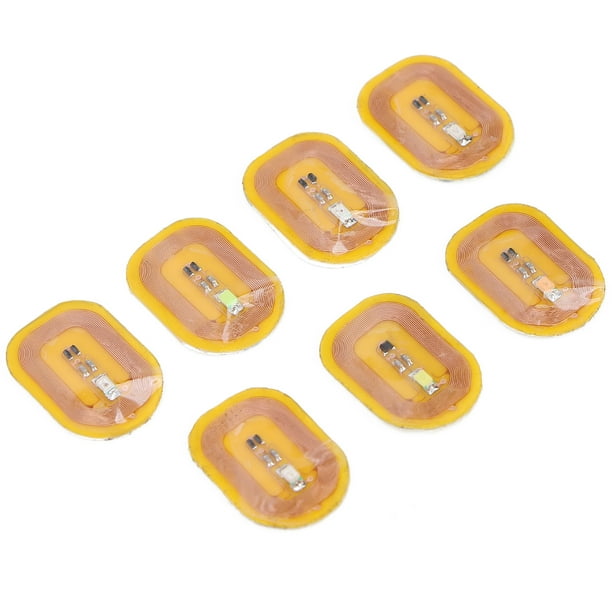 7 Uds NFC iluminación pegatinas de Arte de uñas diferentes colores autoadhesivos pegatinas de uñas inteligentes
