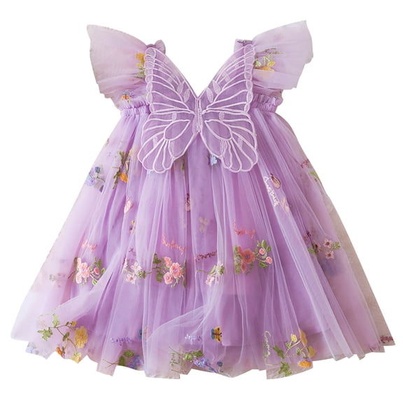 EnJoCho Toddler Girl Tulle Dress Casual Summer Floral Fair𝗒 Sundress for Girls Outfits Birthday Wedding Party Baby Girls Tutu Dress Summer Sleeveless Princess Dresses