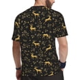 thumbnail image 2 of Wukai Christmas Gold Deers1 Print Men's Short-Sleeved Mesh T-Shirt,Quick-Dry Short Sleeve Workout T-Shirt-Medium, 2 of 8