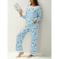 thumbnail image 2 of MINTREUS Women's Pajama Set Long Sleeve Sleepwear Ladies Soft Pjs Lounge Sets, 2 of 6