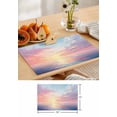 thumbnail image 5 of Sunset Ocean Pink Gradient Placemats Set of 4,Wipeable Washable Table Mats for Dining Tables,Watercolor Oil Painting Art Place Mats for Kitchen Event Party Tabletop Decor, 5 of 7