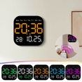 thumbnail image 3 of Giunmcul LED Digital Electronic Clock Temperature Humidity Display Silent Operation Wall Desk Alarm Clock, 3 of 6