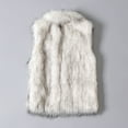 thumbnail image 5 of Women Winter Waistcoat Short Type Faux Fur Turn-down Collar Cardigan Sleeveless Heat Retention Fuzzy Vest Coat Everyday Wear Work School Jacket, 5 of 7