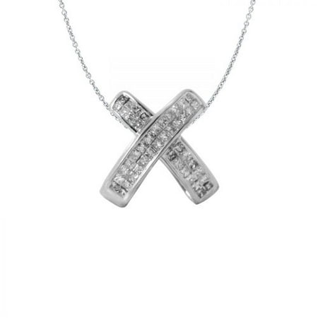 Foreli 0.96CTW Diamond 14K White Gold Necklace MSRP$7710.00