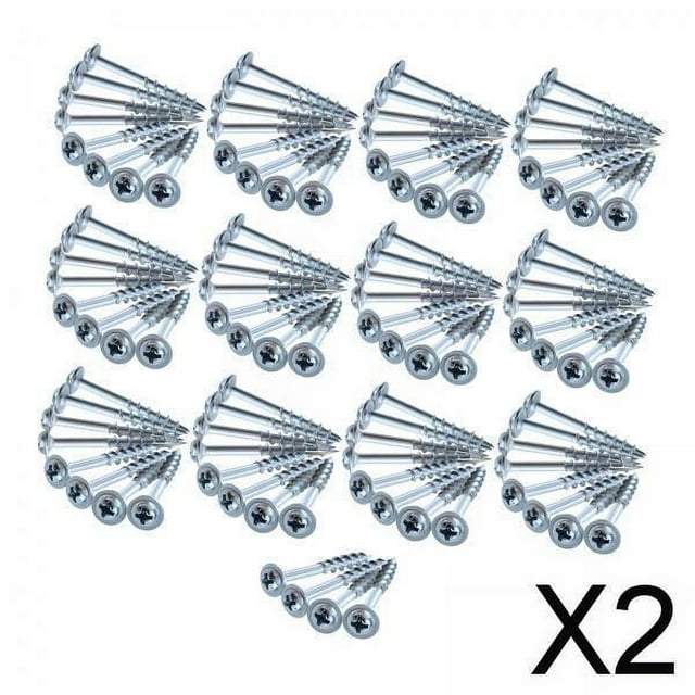DYNWAVECA 2x100Pcs Vis Obliques pour Menuiserie Demi-Dent pour Plastique Construction Métal 2 Pcs