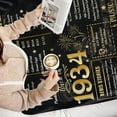 thumbnail image 4 of Back in 1984 Birthday Poster Blanket for Women Men, Black Gold 40th Birthday Gifts Idea for Mom Dad Grandpa Grandma Uncle Aunt, 40 Year Old Soft Throw Blanket 50" × 60" for Bed Sofa, 4 of 5