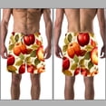 thumbnail image 3 of luoweisi Men's Beach Shorts Quick Dry Swim Trunks with Mesh Lining Fruit M, 3 of 5