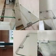 thumbnail image 4 of 2 pack Zinc Alloy Fixed Glass Shelf Support Clips Balustrade Clamp Adjustable Glass Brackets C-8-10mm, 4 of 9