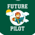 thumbnail image 4 of Inktastic Future Pilot Airplane for Boys Boys Baby Bib, 4 of 4