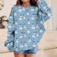 thumbnail image 1 of Blusas y camisas de manga larga con cuello redondo para niños Estampados navideños de manga larga Casual Suelto Forro polar para mayor calidez Sudadera con capucha de manga larga con cuello redondo pa, 1 of 5