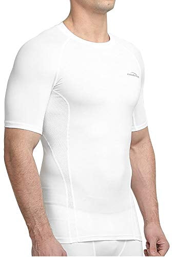 COOLOMG Men's Compression Shirt Top Baselayer Short Sleeve T-Shirts ...