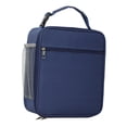 thumbnail image 1 of Insulated Food Box Bags Lunch Box Container with Zipper Handbag Picnic Bag Pouch Blue, 1 of 9