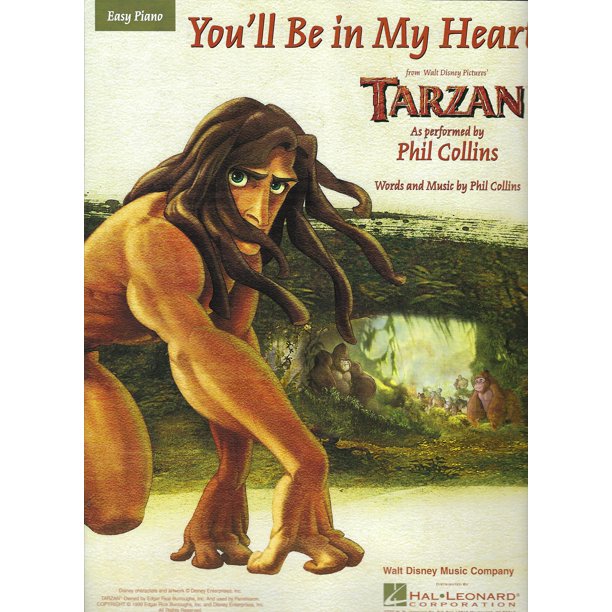 Phil Collins You Ll Be In My Heart From Tarzan Easy Piano Sheet Music Sheet Music Songbook Walmart Com Walmart Com