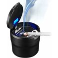 thumbnail image 1 of Cenicero portavasos con luz LED azul, cenicero portátil para coche, diseño desmontable para coche, hogar, oficina, restaurante, hotel, bar, cafetería, fiesta o viajes al aire libre, 1 of 5
