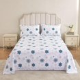 thumbnail image 2 of Floral Queen Sheets Soft Breathable Microfiber Vintage Printed Bed Sheet Set Deep Pocket Fitted Sheet Included Flower Pattern, 2 of 7