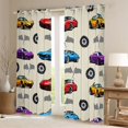thumbnail image 2 of Erosebridal Cartoon Car Kitchen Curtains, Trophy Black Out Curtains Pack of 2 (42x63 Each), Cream Multi, 2 of 5