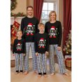 thumbnail image 2 of Svuitmsl Family Matching Christmas Pajamas Set Letter Print Tops Plaid Pants Holiday Sleepwear, 2 of 7