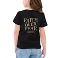 thumbnail image 2 of Christian Faith Over Fear Shirt for Youth Jesus Religious Shirts Oversized Graphic Tees Cotton fabric T-Shirt, 2 of 7