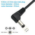 thumbnail image 2 of Uxcell 5Ft USB to DC 5.5x2.5mm Barrel Jack Power Cable, 2 Pcs Wire Adapter Connector Charging Cord, Black, 2 of 5
