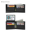 thumbnail image 2 of HAWEE Slim Billfold Wallet for Men RFID Blocking Genuine Leather Scan Proof 10 Card Slots with ID Window Flap, Black, 2 of 7