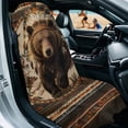 thumbnail image 2 of ZUXONGSY Car Seat Cover Towel Bear Geometric Print Protection for Front Bucket Seats Absorbent Cars Seat Towel Covers Universal Fit Front Seat Mat, 2 of 8