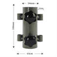 thumbnail image 4 of Ensemble de 2 Pcs de Poteaux de Store Tube Fixe Coupe-Vent Réglable Accessoires de Support de Tente de Camping Extérieur-Vert Armée, 4 of 5