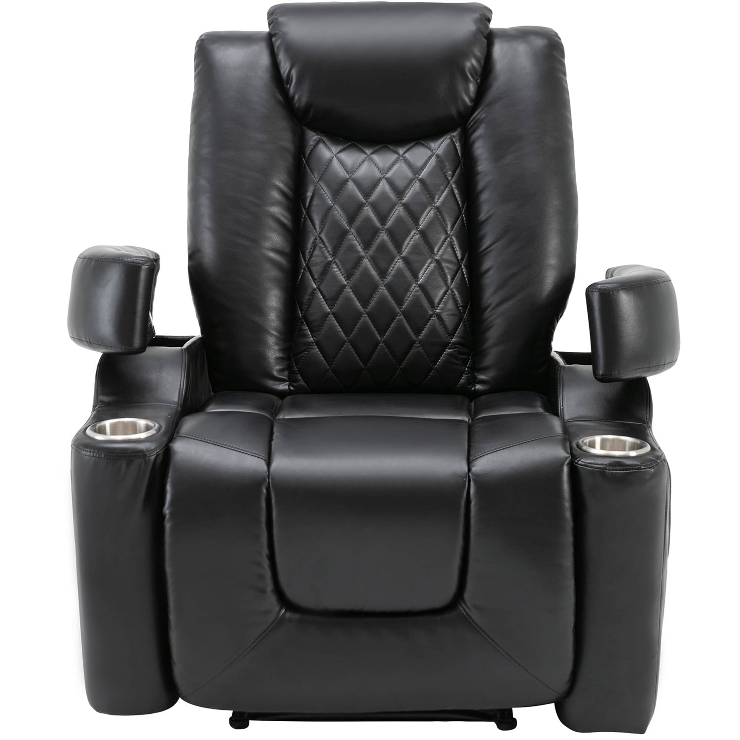 Kadyn Power Motion Recliner, Power Lift Chair with USB Charge Port and Cup Holder, PU Lounge Chair for Living Room, Black Kadyn Power Motion Recliner, Power Lift Chair with USB Charge Port and Cup Holder, PU Lounge Chair for Living Room, Black