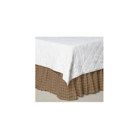Patch Magic Dark Brown Plaid Bed Skirt Dust Ruffle