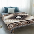 thumbnail image 4 of Brown Boho Blanket Soft Cozy Warm Throw Blanket for Couch, Plush Fuzzy Flannel Fleece Blankets for Sofa, Vintage Rustic Southwest Aztec Geometric Bed Blankets Lightweight Gifts for Women, 40"x50", 4 of 9
