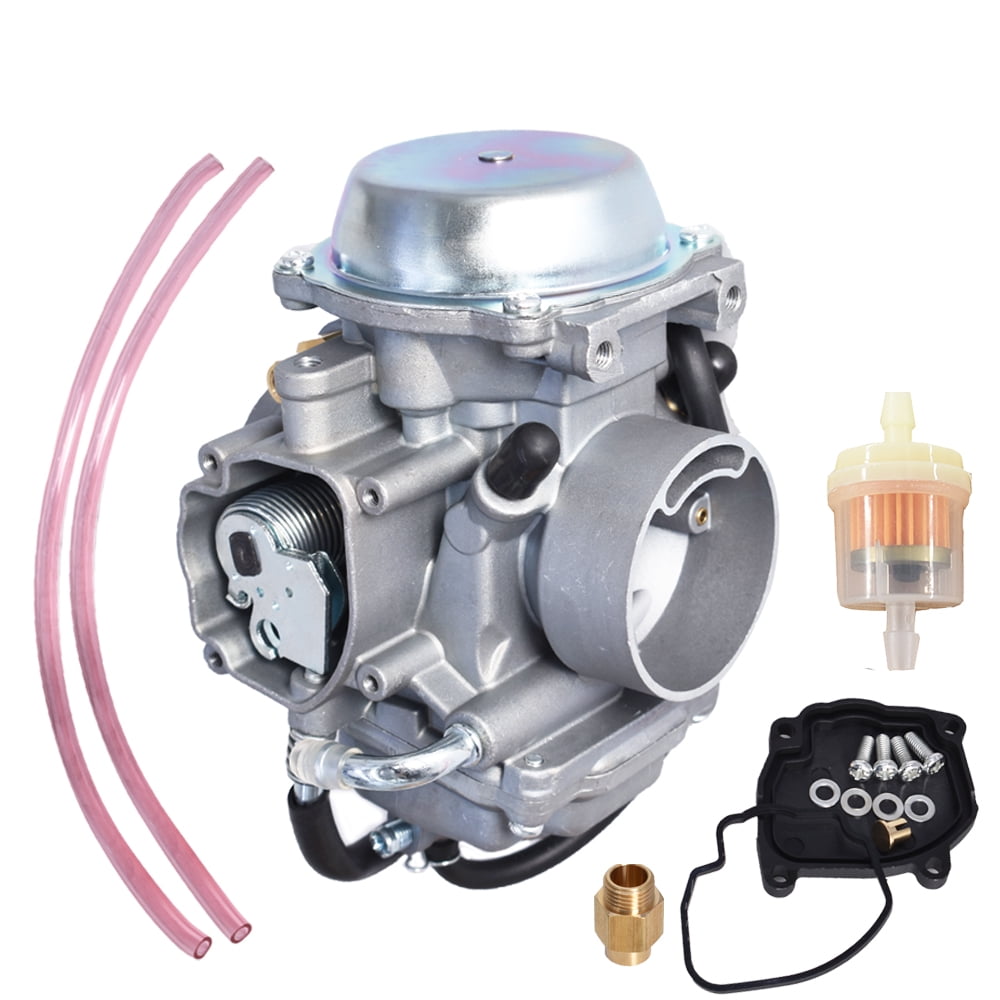 LTF500F Carburetor For Suzuki Quadrunner 500 4X4 98-02 & Cover Fuel Filter Lines