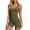 Army Green, variant on Two Piece Workout Sets for Women Scoop Neck Tank Top Matching Slim Shorts Gym Yoga Athletic Outfits