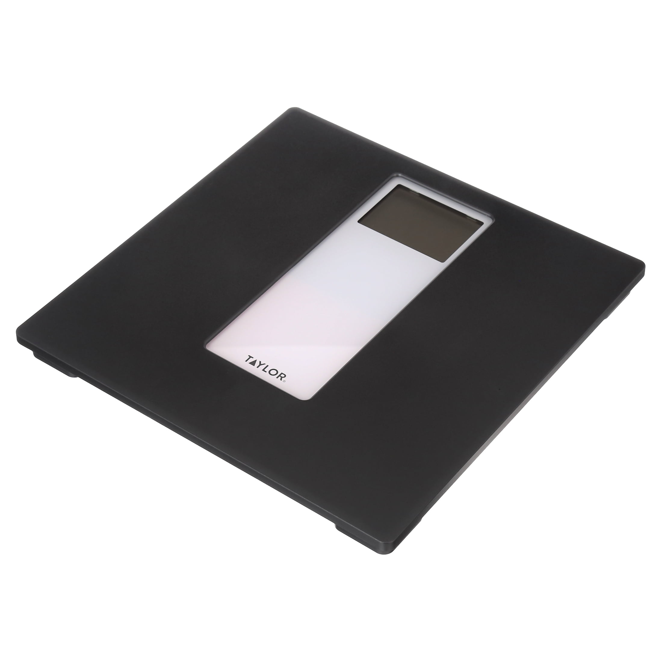 Taylor 12.0" x 12.0" Digital Body Weight Scale Battery Powered, FSA HSA Eligible, 400 lb Capacity, Black/Grey