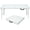 White, variant on Twister.CK 4' Folding Table, Adjustable Height Plastic Table, Lightweight Foldable Table for Camping Dining BBQs Picnic Party, Black
