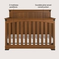 thumbnail image 5 of Child Craft Redmond 4-in-1 Full Panel Convertible Crib, Rustic Metal Detail, 2 Mattress Heights, Coach Cherry, 5 of 7
