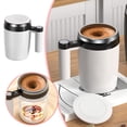 thumbnail image 2 of 500ml Automatic Stirring Coffee Mug With Built-In LCD Display For Home Kitchen Travel Use, 2 of 9