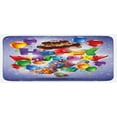 thumbnail image 1 of Birthday Kitchen Mat, Presents Fun Balloons Curly Ribbons and Cake with Candles Stars Background Print, Plush Decorative Kitchen Mat with Non Slip Backing, 47" X 19", Multicolor, by Ambesonne, 1 of 1