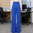 thumbnail image 4 of ShaoRunShi Womens Plus Size Work Pants High Waisted Pull-one Slacks Spring Wide Leg Pants, 4 of 6