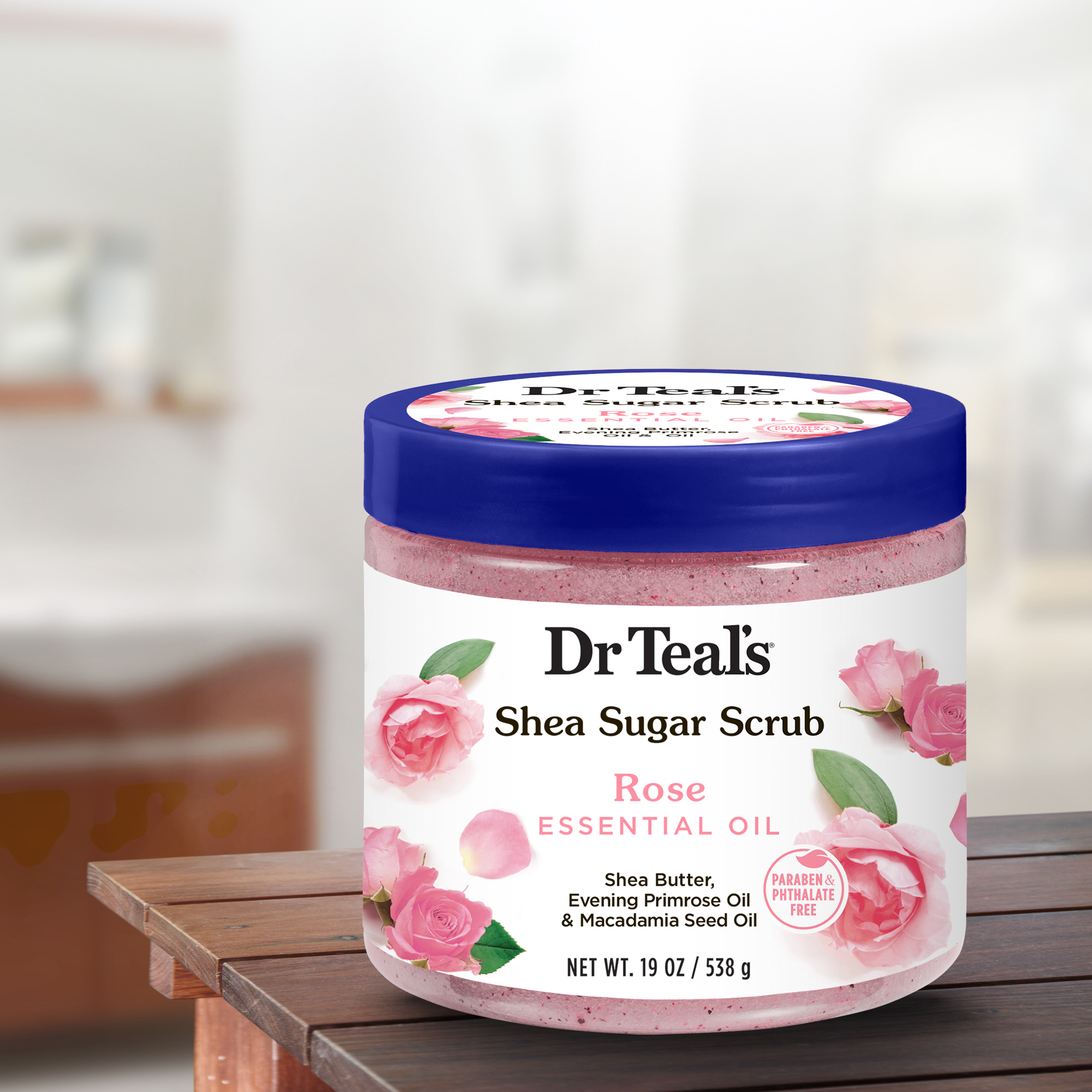 Dr Teal's Shea Sugar Body Scrub with Rose Oil, 19 oz photo 6
