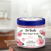 Dr Teals Shea Sugar Body Scrub with Rose Essential Oil, 19 oz.