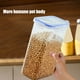 thumbnail image 5 of Recipientes de plástico transparente con tapa para almacenar alimentos | Botes herméticos para alimentos secos para organizar la despensa de la cocina | Varios tamaños | Apto para lavavajillas, 5 of 6