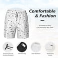 thumbnail image 3 of Balery Airplane Mens Swim Trunks Swim Shorts for Men Quick Dry Inseam Beach Shorts with Compression Liner Pocket-Small, 3 of 9