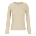 thumbnail image 4 of JUNWELL BLVB Womens Ribbed Long Sleeve Shirts Crewneck Sweaters Slim Base Layering Casual Tee Tops Blouses for Fall Winter, 4 of 5