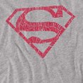 thumbnail image 2 of Superman Word Shield Women's T Shirt, Athletic Heather, Medium, 2 of 6