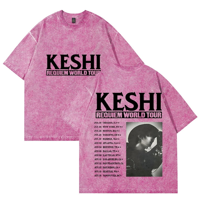Keshi Requiem World Tour 2025 Cotton Vintage Wash Tee Shirt