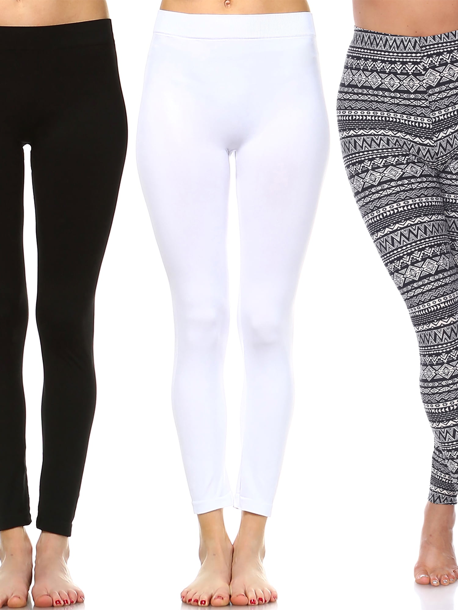 White Mark Women S Pack Of 3 Leggings Walmart Com Walmart Com