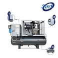 thumbnail image 2 of Compresor De Tornillo 3 En 1 De 5hp HANTEC Con Tanque Y Secador, 2 of 5
